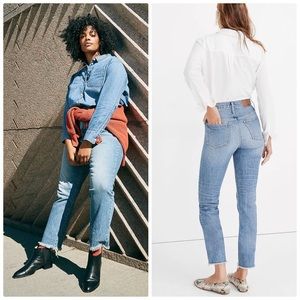 MADEWELL the perfect vintage crop Jean in ain’t worth wash - w31